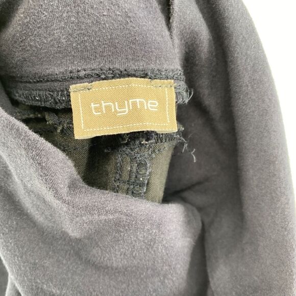 Thyme Jeans Women's Medium Maternity Full-belly Panel Black Purple Denim Pockets - Picture 10 of 11